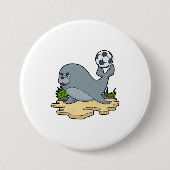 Siegel als Fußballspieler mit Fußball Button (Vorderseite)