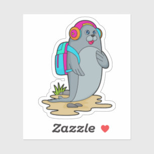 Siegel als Hiker mit Rucksack Aufkleber