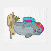 Siegel als Hiker mit Rucksack Fleecedecke (Vorderseite (Horizontal))