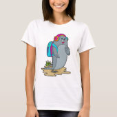 Siegel als Hiker mit Rucksack T-Shirt (Vorderseite)