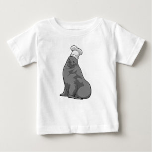 Siegel als Koch mit Koch Hut Baby T-shirt