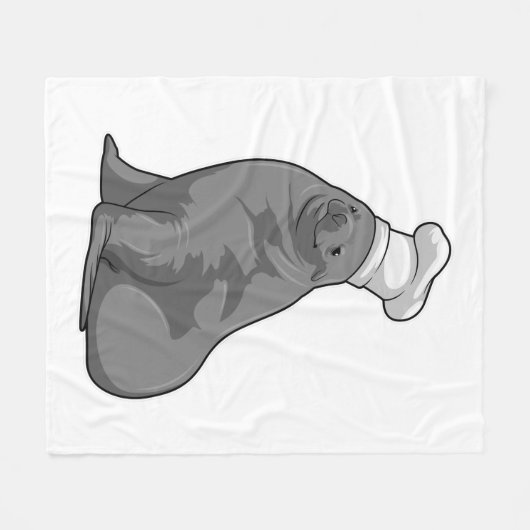 Siegel als Koch mit Koch Hut Fleecedecke (Vorderseite (Horizontal))