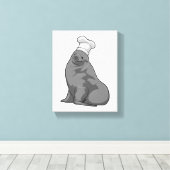 Siegel als Koch mit Koch Hut Leinwanddruck (Insitu (Holzboden))