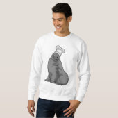 Siegel als Koch mit Koch Hut Sweatshirt (Vorne ganz)