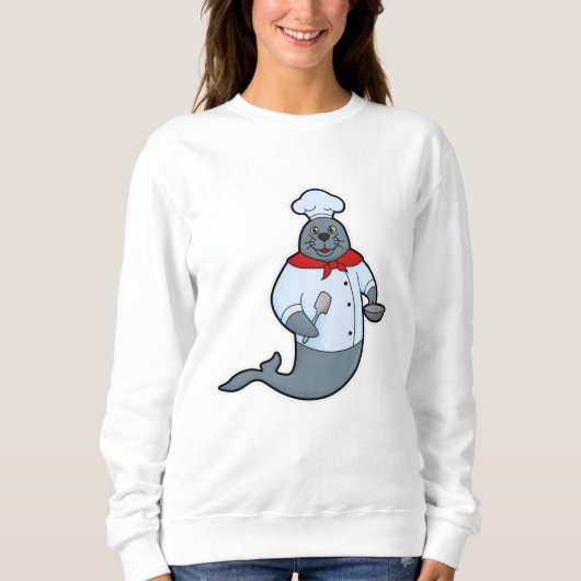 Siegel als Koch mit Pan & Spatula Sweatshirt (Vorderseite)