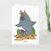 Siegel als König mit Krone Karte (Rückseite)