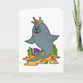 Siegel als König mit Krone Karte (Vorderseite)