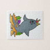 Siegel als König mit Krone Puzzle (Horizontal)