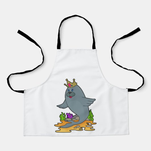 Siegel als König mit Krone Schürze (Vorderseite)