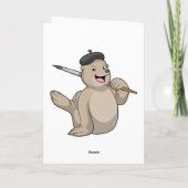 Siegel als Maler mit Pinsel Karte (Rückseite)