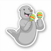 Siegel als Musiker mit Maracas Aufkleber (Vorderseite)