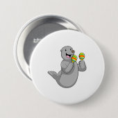 Siegel als Musiker mit Maracas Button (Vorne & Hinten)