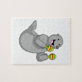 Siegel als Musiker mit Maracas Puzzle (Horizontal)