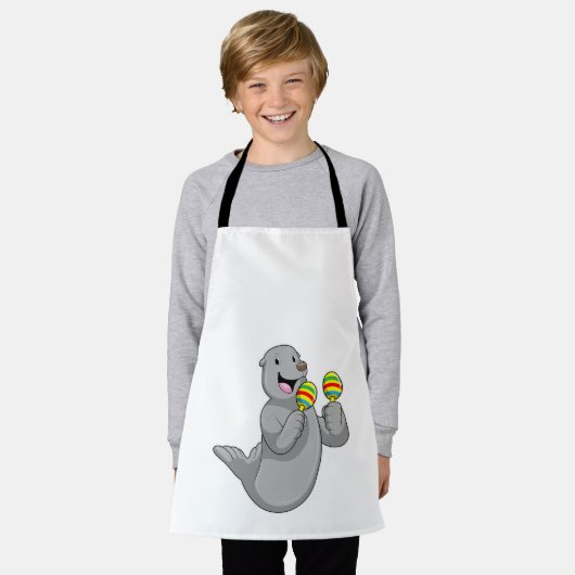 Siegel als Musiker mit Maracas Schürze (Getragen)