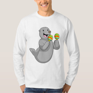 Siegel als Musiker mit Maracas T-Shirt