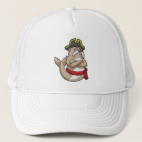 Siegel als Pirate mit Piratenhut