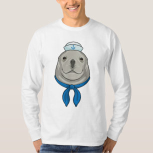 Siegel als Seemann mit Sailor-Hut T-Shirt