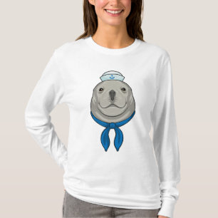 Siegel als Seemann mit Sailor-Hut T-Shirt