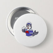 Siegel als Seemann mit Schiff Button (Vorne & Hinten)