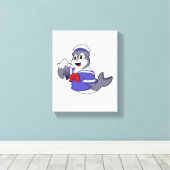 Siegel als Seemann mit Schiff Leinwanddruck (Insitu (Holzboden))