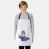 Siegel als Seemann mit Schiff Schürze (Getragen)