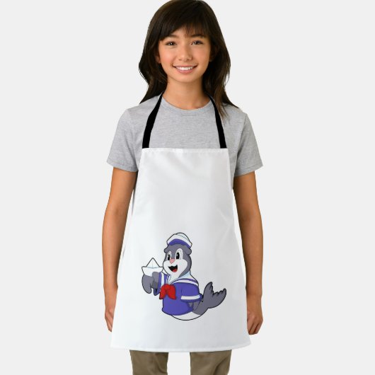 Siegel als Seemann mit Schiff Schürze (Insitu)