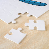 Siegel als Surfer mit Surfbrett Puzzle (Seite)