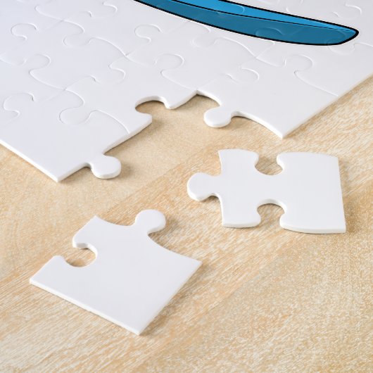 Siegel als Surfer mit Surfbrett Puzzle (Seite)