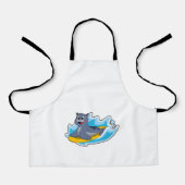 Siegel als Surfer mit Surfbrett Schürze (Vorderseite)