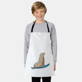 Siegel als Surfer mit Surfbrett Schürze (Getragen)