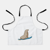 Siegel als Surfer mit Surfbrett Schürze (Vorderseite)