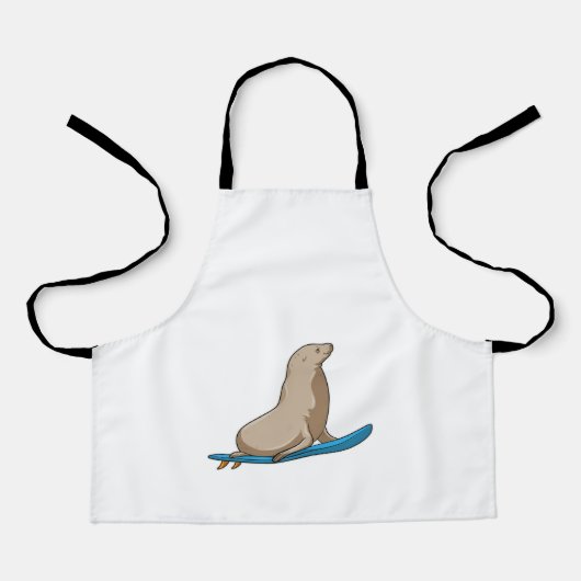 Siegel als Surfer mit Surfbrett Schürze (Vorderseite)