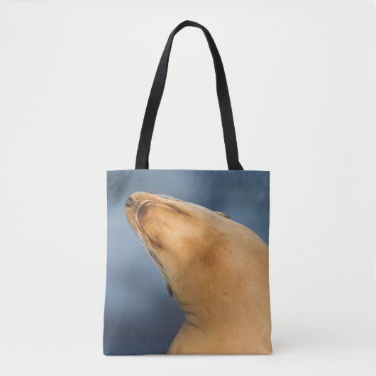 Siegel am Strand Tasche (Vorderseite)