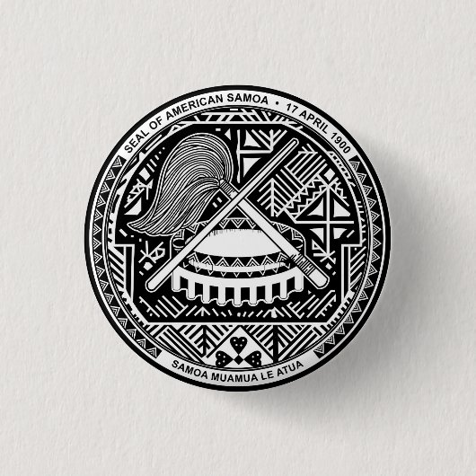 Siegel Amerikanisch-Samoas Button (Vorderseite)