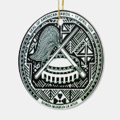 Siegel Amerikanisch-Samoas Keramik Ornament (Links)