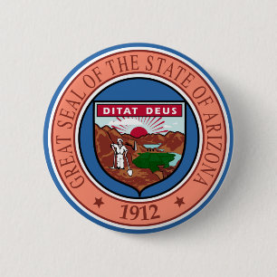 Siegel Arizona Staat USA Button