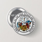 Siegel Arkansas Staat USA Button (Vorne & Hinten)