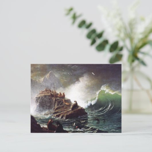 Siegel auf den Felsen, Farallon - Bierstadt Postkarte (Stehend Vorderseite)