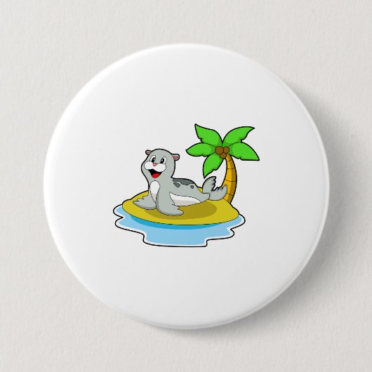 Siegel auf Island Button (Vorderseite)