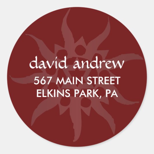 SIEGEL-Aufkleber für die Rücksendeadresse des TRIB Runder Aufkleber (Vorderseite)