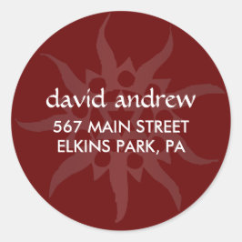 SIEGEL-Aufkleber für die Rücksendeadresse des TRIB Runder Aufkleber