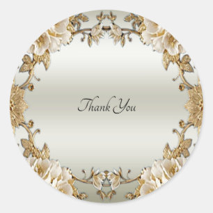 Siegel-Aufkleber für Verzierte Blume Runder Aufkleber