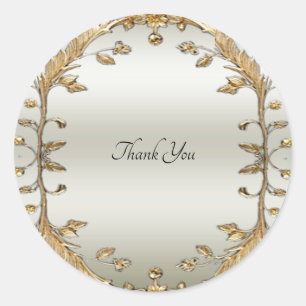 Siegel-Aufkleber für Verzierte Blume Runder Aufkleber