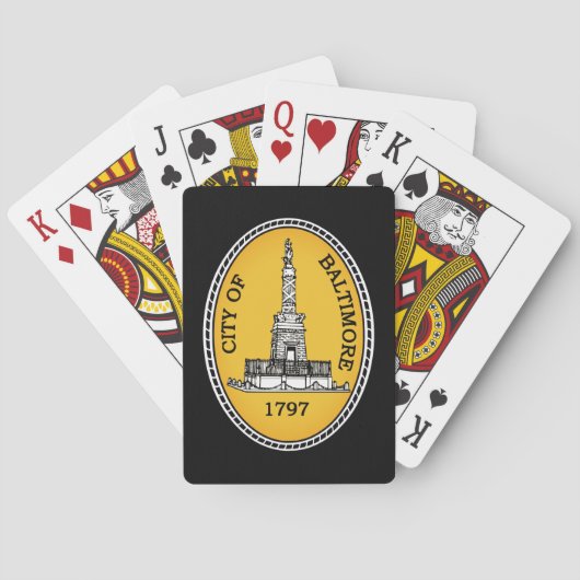 Siegel Baltimore, Maryland Spielkarten (Rückseite)