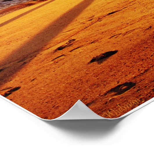 Siegel Beach Pier 06 Print Poster (Ecke)