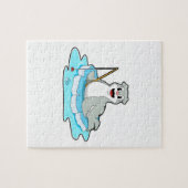 Siegel beim Angeln mit Angelrute Puzzle (Horizontal)