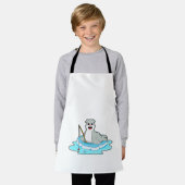 Siegel beim Angeln mit Angelrute Schürze (Getragen)