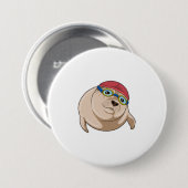 Siegel beim Baden mit Schwimmbrille Button (Vorne & Hinten)