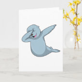 Siegel beim Hip Hop Dance Dab Karte (Gelbe Blume)