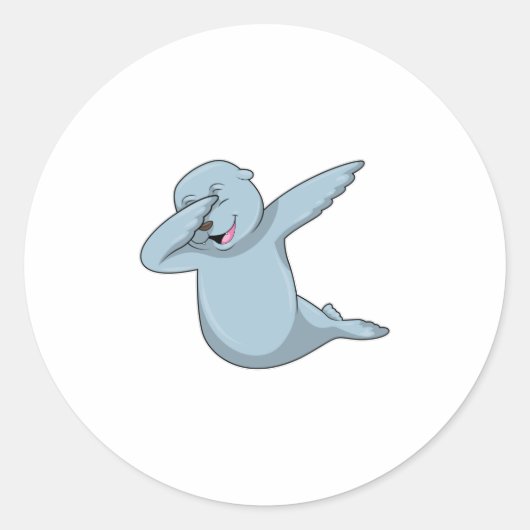 Siegel beim Hip Hop Dance Dab Runder Aufkleber (Vorderseite)